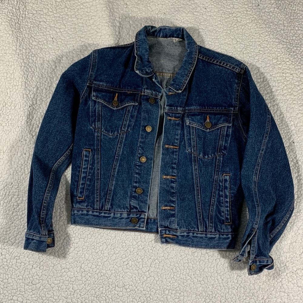 Vintage 90's Kids Denim Jean Jacket Youth size XL / 20 Retro